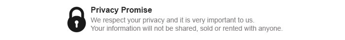 We do not share, sell or rent your information with anyone.